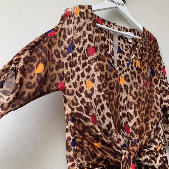 Paris atelier & Other Stories Dress EUR 38 Fits UK 12 Animal Print Sheer & Slip - Picture 7 of 13